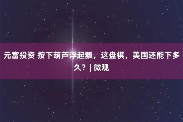 元富投资 按下葫芦浮起瓢，这盘棋，美国还能下多久？| 微观